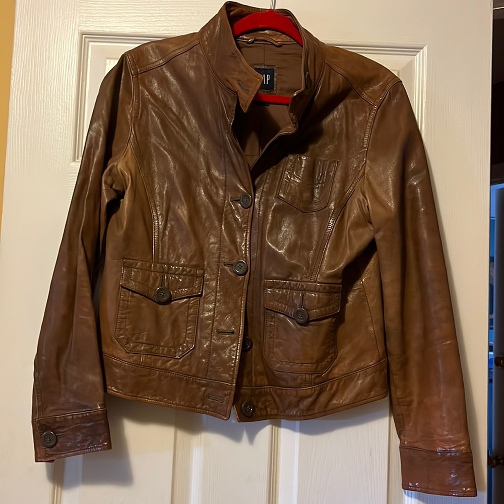 GAP leather jacket size M